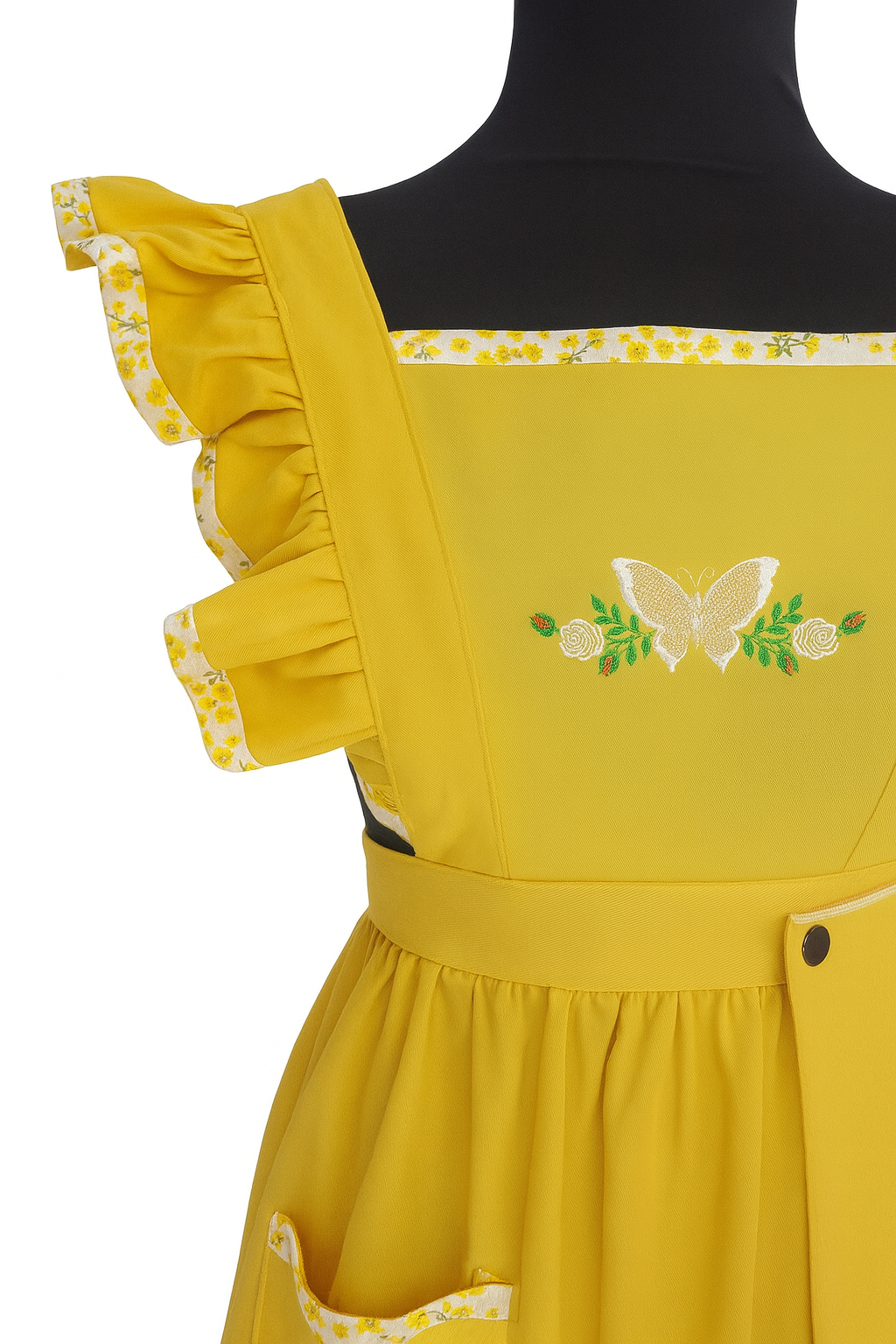 Tablier de cuisine vintage moutard