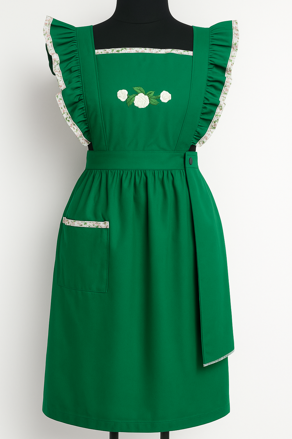 tablier de cuisine vintage vert