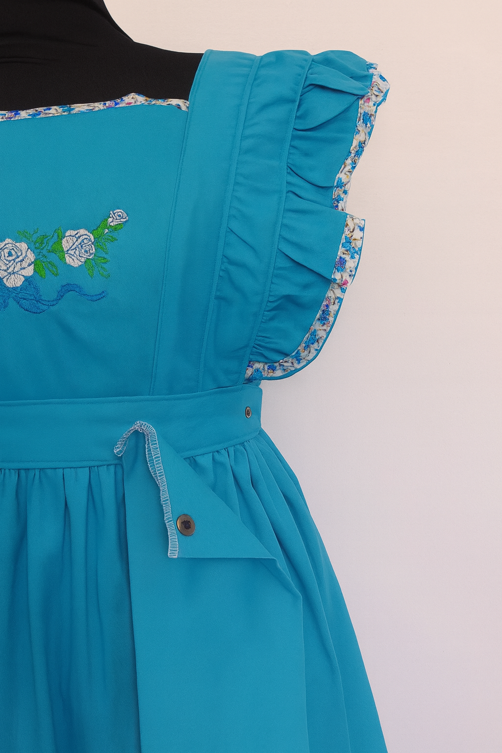 Tablier de cuisine vintage bleu