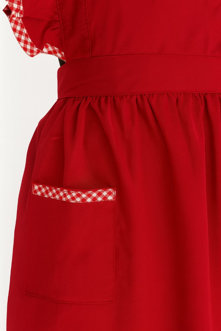 Tablier de cuisine vintage grenat