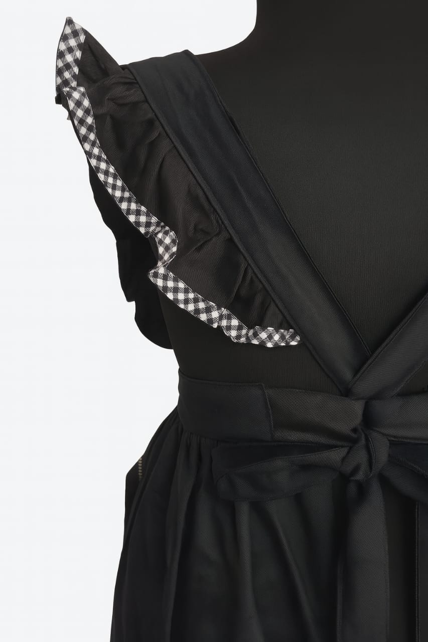 Tablier de cuisine vintage noir cerises